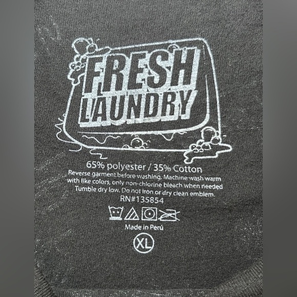 Fresh Laundry Boy Size XL Black Short Sleeve Graphic Teddy Bear T Shirt - Picture 4 of 4